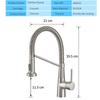 Brushed Nickel Kitchen Faucet Single Hole Pull Out Spout Kitchen Sink Stream Sprayer Head Brushed Nickel Mixer Tap 866033