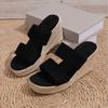 Summer Platform Sandals Large Size Women Peep Toe High Wedges ShoesCasual High Heel Slides Beach Slippers