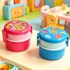 Mini zvířecí svačinový box Japonský dvouvrstvý kulatý roztomilý Bento box Dětský box na ovoce Svačinový box do mikrovlnky Dětský svačinový box 540ml