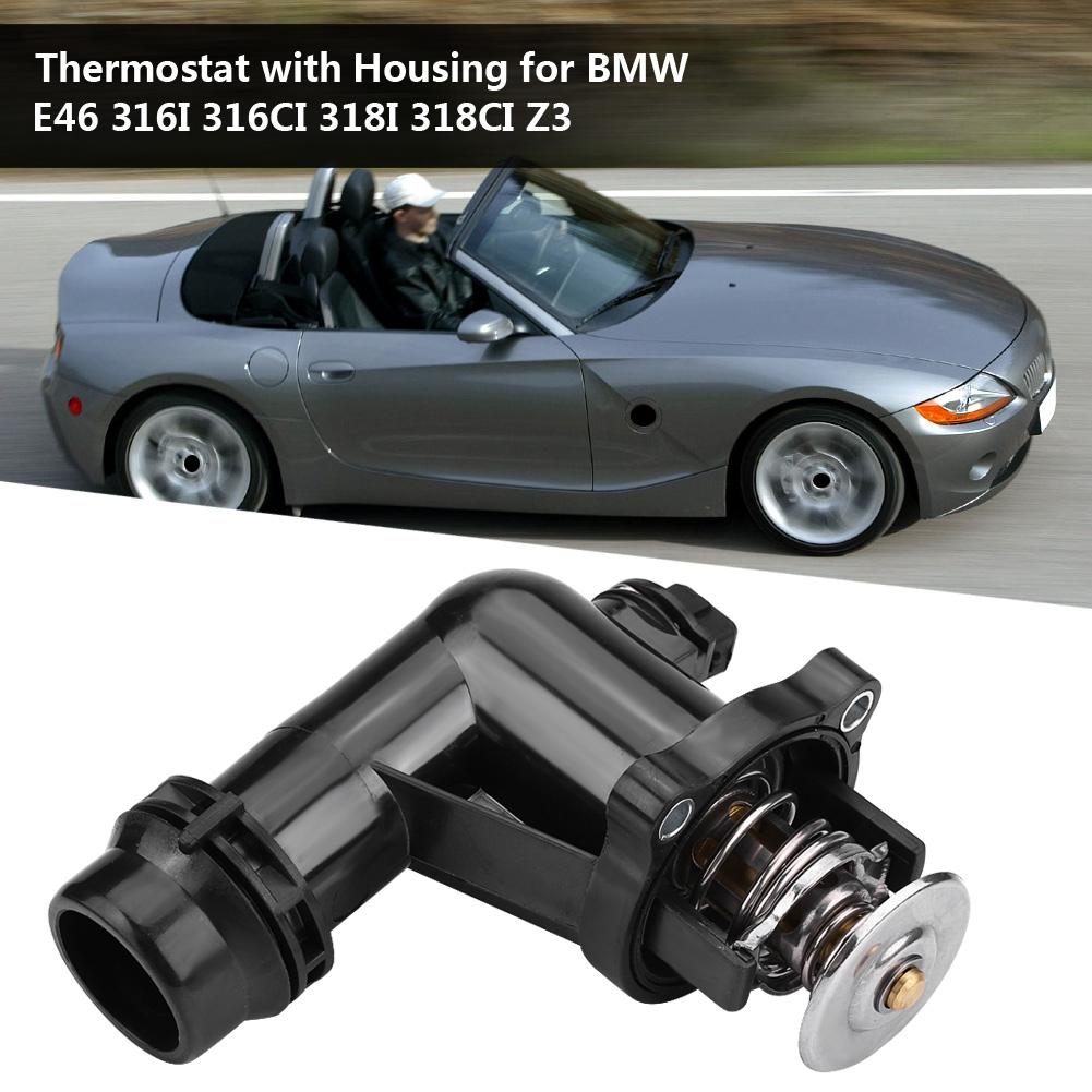 New Thermostat with Housing, Engine Temperature Control, Fit for E46 316I 316CI 318I 318CI  3, Easy Installation, High Reliability,   Life