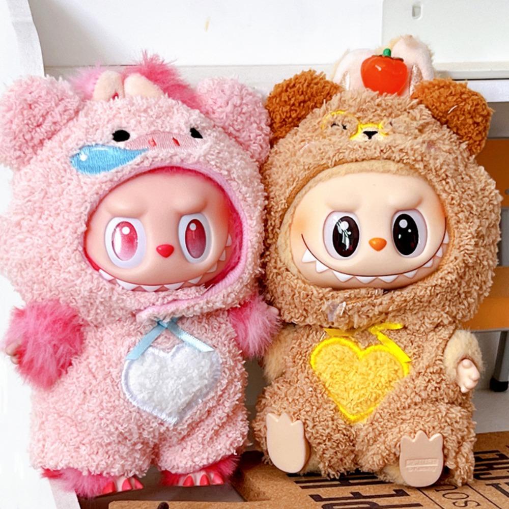 

1 set Animal Jumpsuit Labubu Plush Doll Outfit Capybara Mini Cotton Doll s Clothes Children Gift style 8