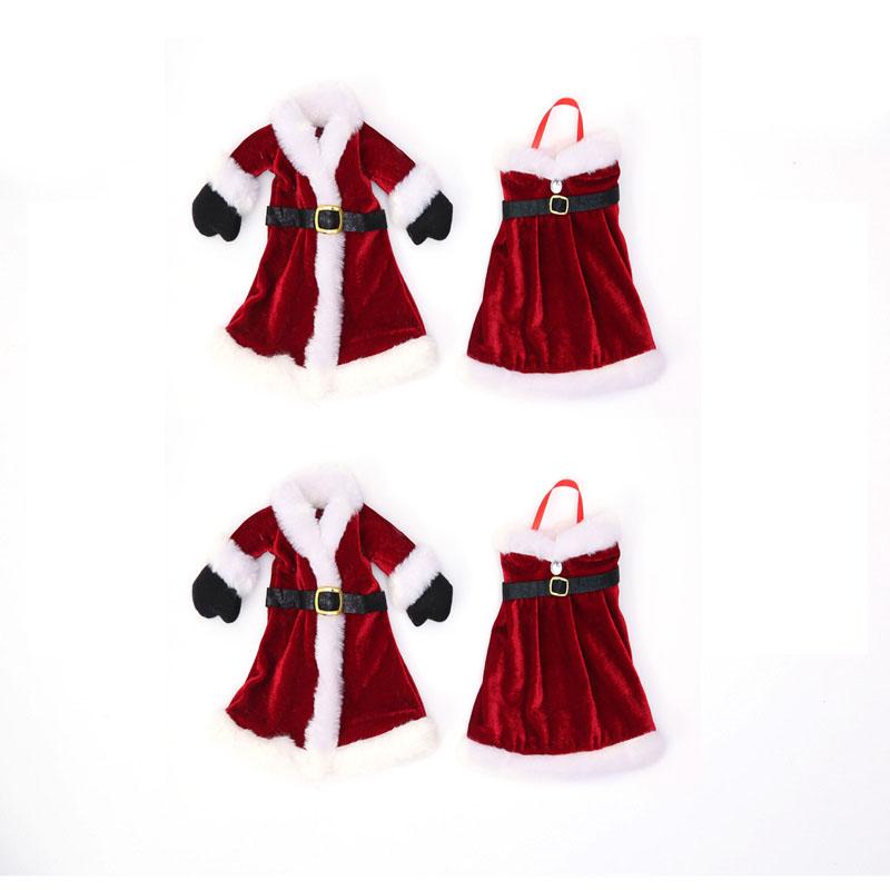 2025Christmas Wine Bottle Cover Set Golden Velvet Dress Clothes Cap Wine Bottle Bag Sleeve Xmas New Year Dinner Table Decoration