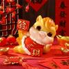 Cartoon Horse Figurine Chinese Style Resin Pony New Year Mascot Miniature Creative Office Bookshelf Cabinet Luck Zodiac Ornament