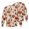 Men's Casual Loose Fit Round Neck Printed Long Sleeve Shirt