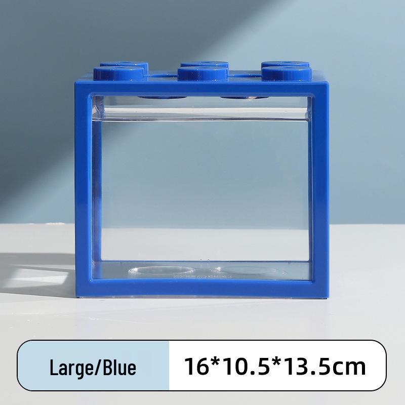 Transparent Desktop Aquarium: Fighting Fish, Jellyfish, Goldfish Tank with Street Stall Stand Design