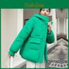 Winter Thicken Parka Autumn Warm Women Casual Big Pocket Solid Color Loose Hooded Coat Cotton Padded Jackets Outwear