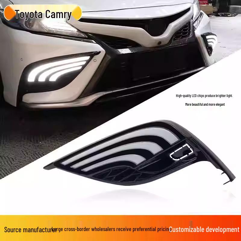 Compatible 2021 Camry LED Daytime Running & Modified Fog Lights for 8th Gen.