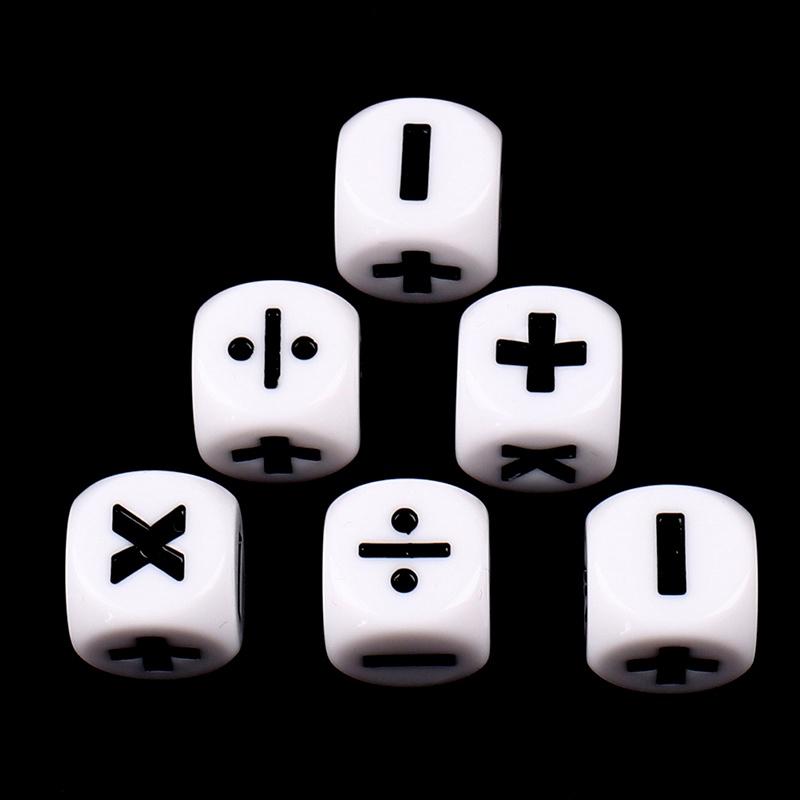 4ks Pryskyřice Sčítání Odečítání Násobení Symbol dělení Podpěry pro ovládání kostek Dětské pomůcky pro vzdělávání Příslušenství 16 mm