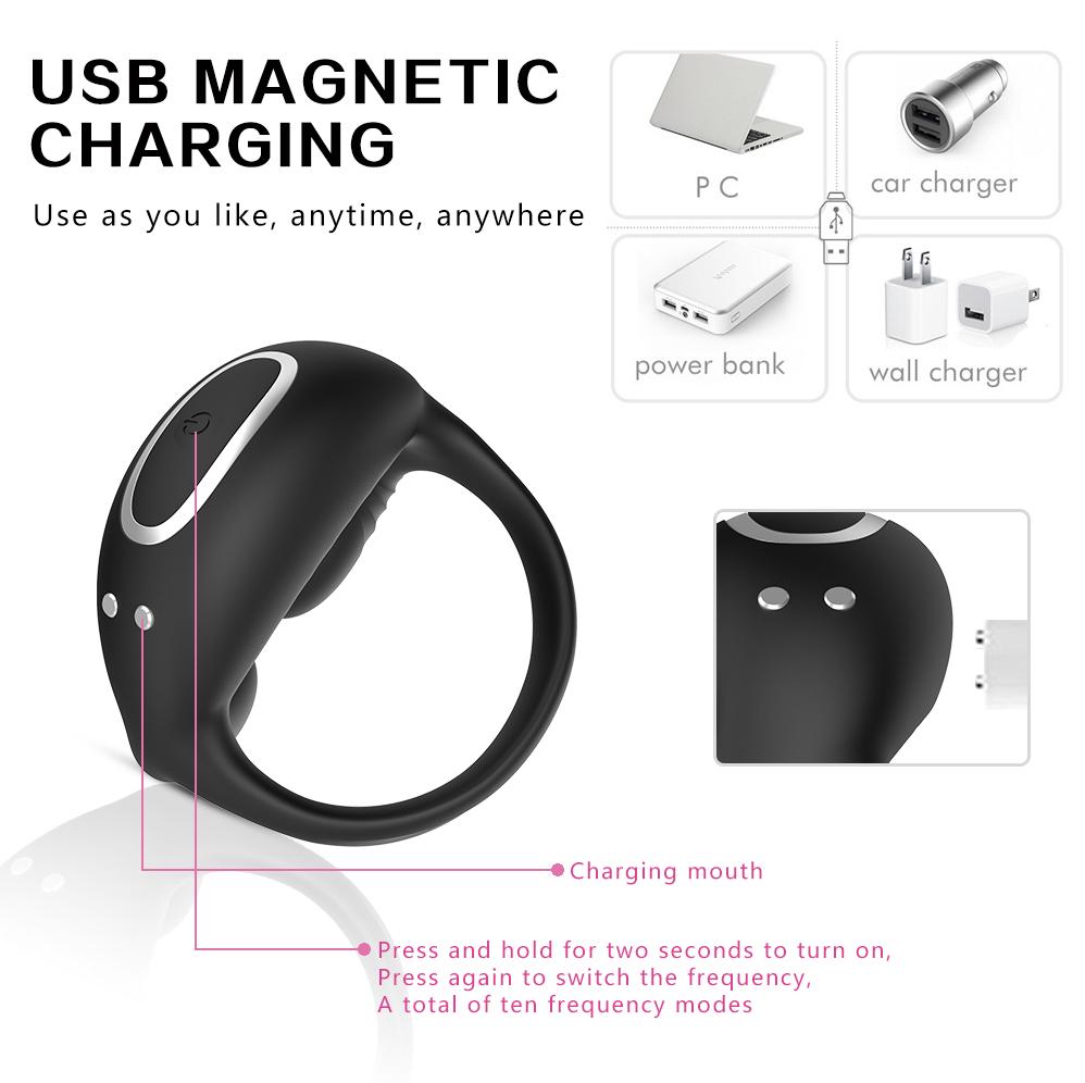 Silicone Penis Ring, Cock Ring Vibrator, Delay Ejaculation, Penis Enlargement, Male Masturbator, Adult Sex Toys, Sex Toys 18+