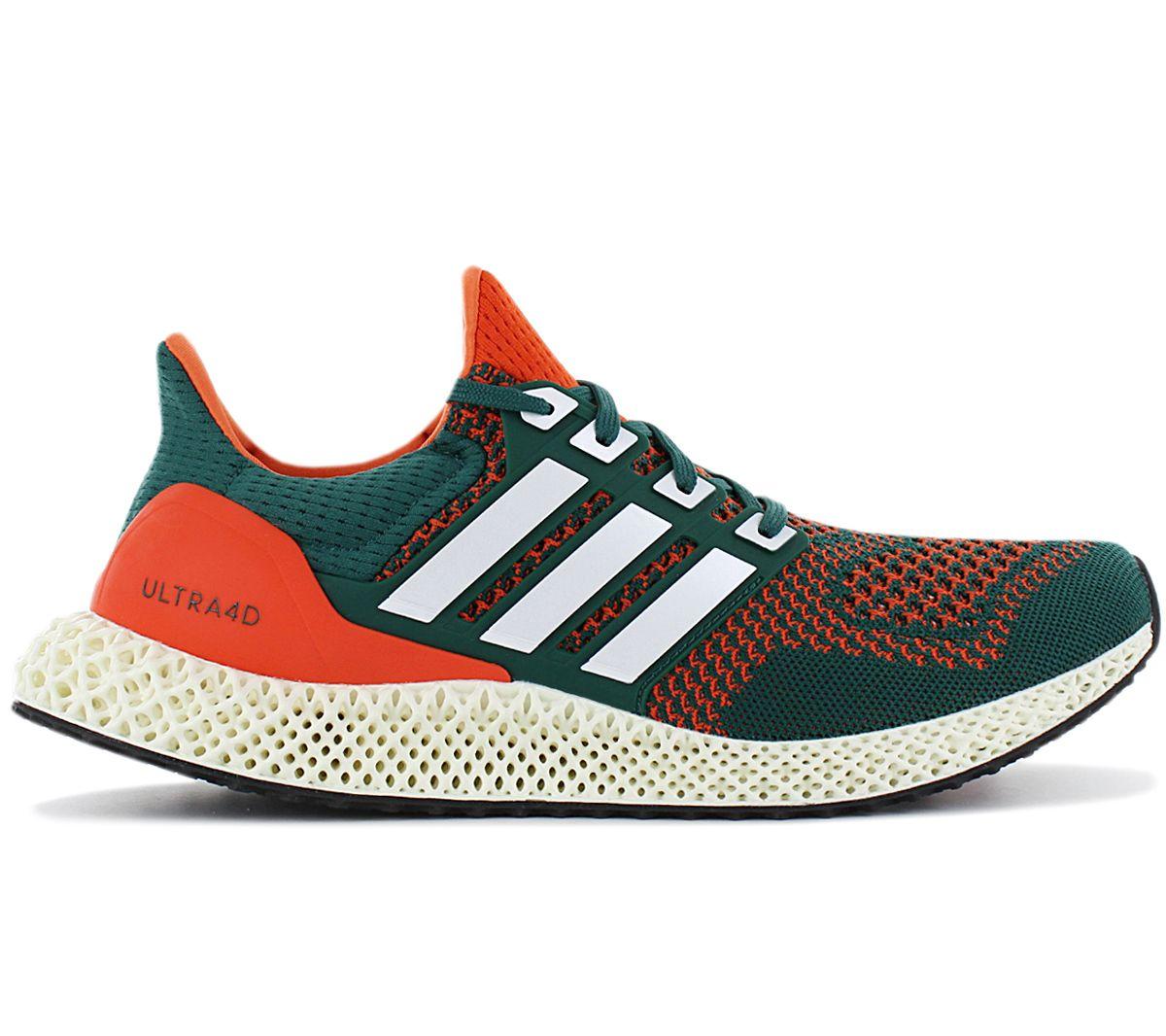 

adidas Ultra 4D - Miami Hurricanes - Мужские кроссовки Green-Orange Q46439 ORIGINAL EU 42 2/3 UK 8.5 зелёный
