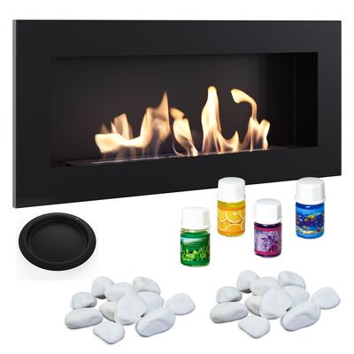 Bioethanol Fireplace Delta 2 Slim TÜV Set