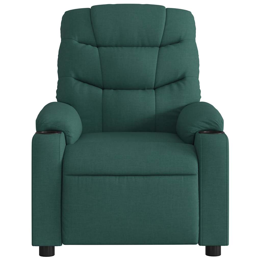Massage Relax Chair Dark Green Fabric