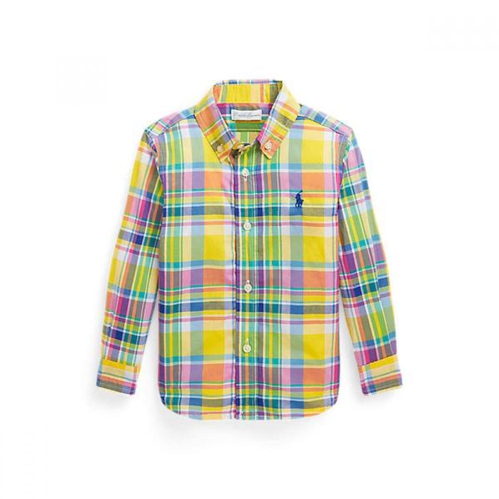 Ralph Lauren Baby Boy Plaid Cotton Poplin Shirt Cwpowovi6820106999 24M