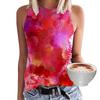 Colorful Geometric Tie Dye 3D Printed Vest for Women's Street Wear