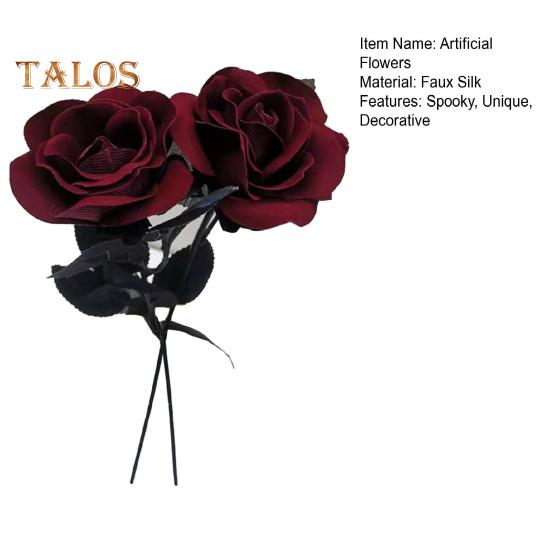 2 szt. Halloween Sztuczna dekoracja kwiatowa Realistyczny bukiet krwistych róż Sztuczne kwiaty na festiwale duchów Imprezy Wystrój domu
