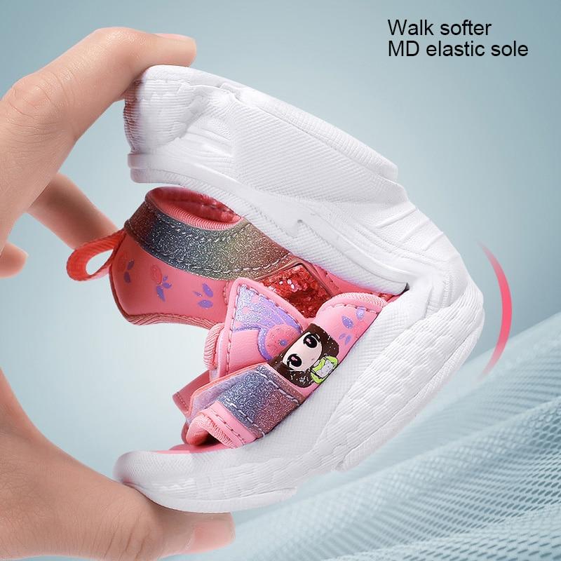 Dětské dívčí sandály Měkké princeznovské sandály Lehký lesklý potisk Dětské boty Pohodlné letní dětské sandály