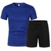 Fashion Jogging Mesh Set Running Training Sports Casual Shorts T-shirt 2-piece