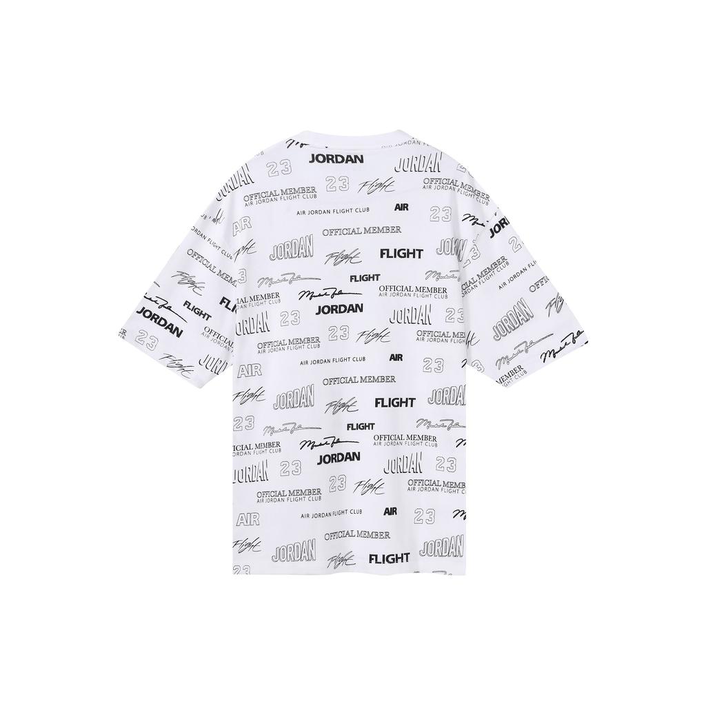 Jordan T-shirt Manches Courtes Col Rond Imprimé Flight MVP Homme Hauts Blanc DX9574-100
