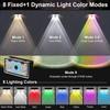 Solar Deck Lights Outdoor Waterproof RGB Color Changing Fence Step Lamp Solar Powered  for Patio Stairs Garden Balcony