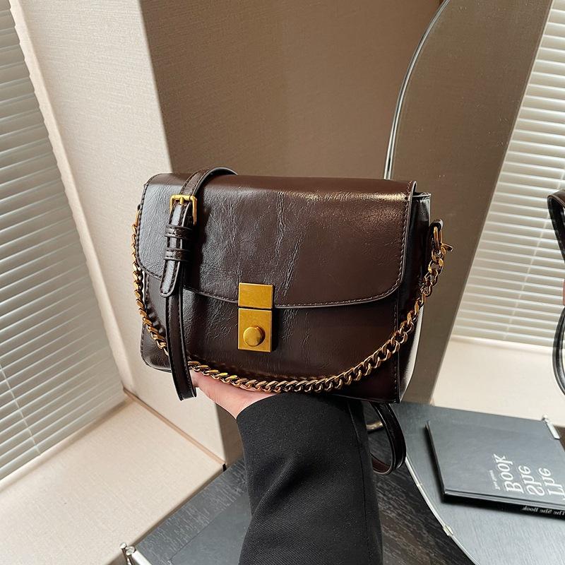 Premium Texture Small Bag Women's New Autumn and Winter Versatile Messenger Bag Retro Fashion Shoulder Small Square Bag