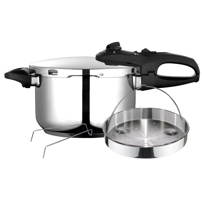 Autocuiseur 4 Litres, Induction, Acier Inoxydable 18/10, 2 Niveaux de Pression FAGOR Duo 4 Argent 802806