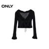 ONLY Women's Ruffle Tie-Front Long Sleeve Knit Top