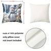 Christmas Snowman Pillow 2D Flat Printed Decorative Polyester pillowcase, sofa decorative cushion cov Headboard Pillow