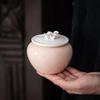 Pink Ceramic Tea Pot with Lid, Coffee Rganizer, Sugar Storage Jars, Moisture Proof, Kitchen Container