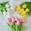 Eternal Flower Home Living Room Decoration Bouquet Tulip Table Vase Flower Arrangement Ornament Photography Special Flowers