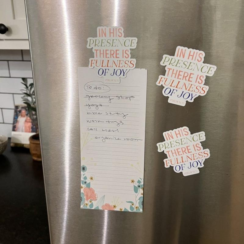 Christian Fridge Magnets | Bible Verse Magnets | God, Jesus, Faith Magnets | Fullness of Joy