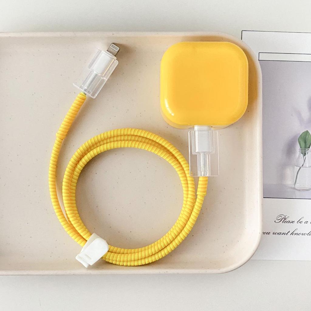 40W Protective Case for Apple 17Pro Charger: Solid Color Cable Protector