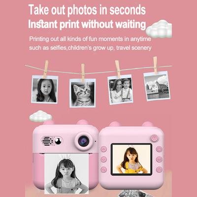 1080P Instant Print Camera Portable Mini Photo Printer for Children with 1200W Camera 2.4"" Screen