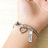 Minimalist Statement Stainless Steel Faith Seed Adjustable Letter Stainless Steel Mustard Seed Bracelet Tarnish Resistant Women