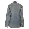 RRL Blaues Allover-Print Langarm-Denimhemd Tops XS blueUsed