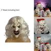 2024 Terrifier 3 Mask Disturbing Black And White Killer Clown Costume Latex Mask