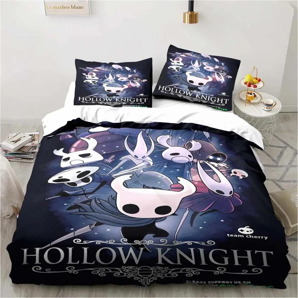 Best New Hollow Knight Fashion Digital Bedding Set Printed With Pillowcase Bed Duvet Cover Single Double Queen Super King Size