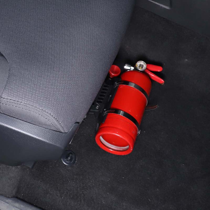 For Toyota Tundra 2022-2023 Aluminum Alloy Car Fire Extinguisher Bracket Co-pilot Under Seat Storage Panel Rack Car