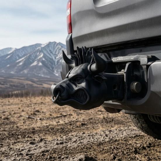 Stierenkop Trekhaak Afdekking voor 2 Inch Ontvangers 3D Geprint Grappige Trekhaakbal Beschermer Vrachtwagen Accessoire voor SUV Pick-up Auto's