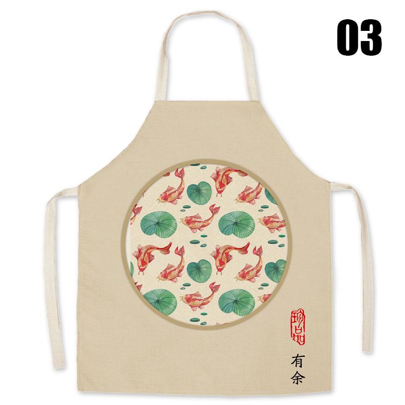 Chinese Style Retro Apron Chinese Traditional Thin Cooking Waist Apron Kitchen Restaurant Cooking Pinafore Work Clothes