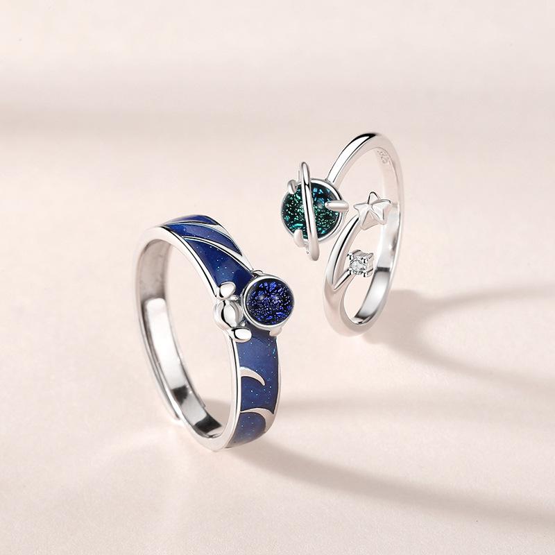Tancise Klassisk 925 Sterling Sølv Zircon Ring Dame Smykker Bryllup Løfte Party Gift