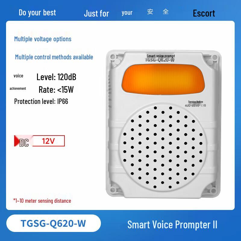 Smart Solar Sensor Alarm with Voice Prompt Default