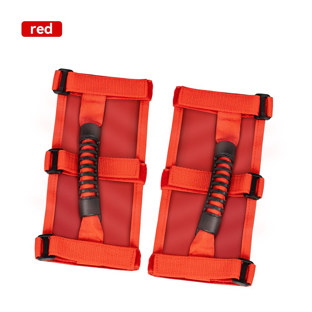 

2x Ручки-поручни на дугу безопасности, ремни-ручки для Wrangler JK JKU JL JLU YJ CJ TJ RZR ATV UTV, внедорожные аксессуары