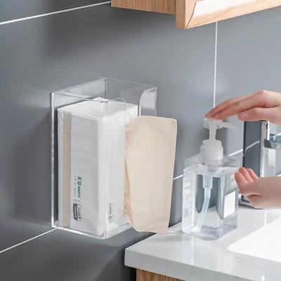 1 BUC Dispenser de Prosop de Hârtie Montat pe Perete Transparent Clar Suport Acrilic pentru Prosoape de Hârtie Pliate Cutie pentru Șervețele de Mână Toaletă