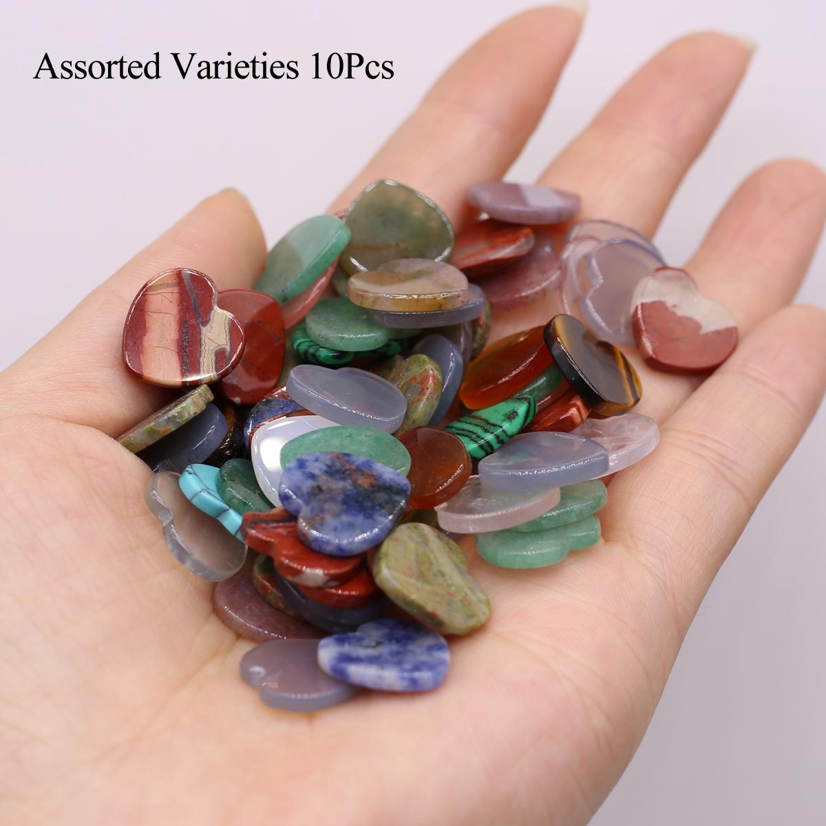 

Бусины из хрусталя в форме сердца, разноцветные бусины из натурального камня для самостоятельного изготовления украшений, подарков на Новый год, Рождество, декоративных изделий из одежды, обуви, шляп и многого другого 10Pcs/14×14mm разноцветный