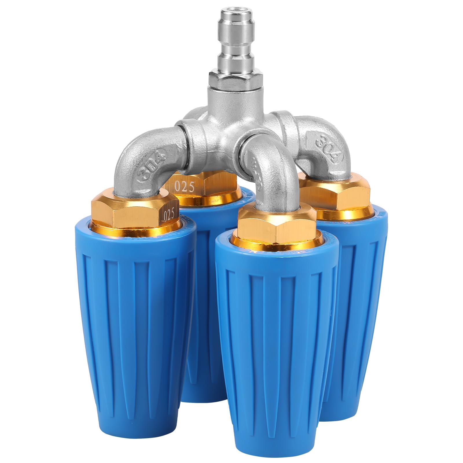 

4000 PSI Rotating Turbo Nozzle Sprayer For High Pressure Wash Gun With 1/4 Quick Connect Hitch 360° Rotating Pressure Washer синий