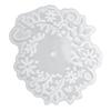 Silicone Mold Leaf Flower Pattern Clock Dial White Reusable Resin Mold for DIY Craft Home