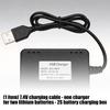 2 In 1 USB Power 7.4V Lithium Batteries Chargers Cord Compatible for 350mAh To 2200mAh Batteries for Remote Car