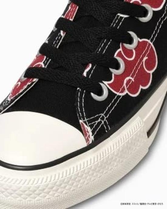 CONVERSE All Star HI Naruto Shippuden Itachi Uchiha Akatsuki Design High Cut Sneakers 24.5cm Canvas Shoes Unisex