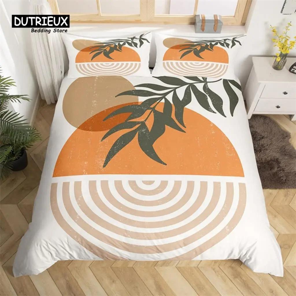 Abstrakte Berge Bettbezug Naturlandschaft Kunst King Bettwäsche-Set Für Naturliebhaber Geschenk Wald Wandern Abenteuer Steppdeckenbezug