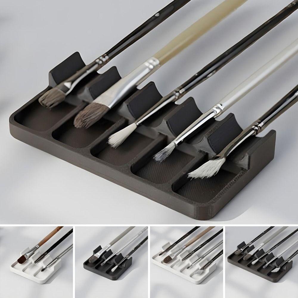 Durable Plastic Brush Holder Lightweight Rests Drip Tray Pad  Acrylic Painting